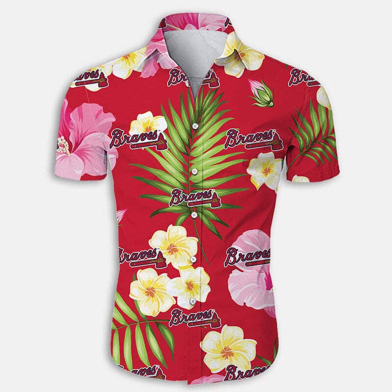 Atlanta Braves Hawaiian Shirt Summer Flora Pattern Beach Lovers Gift