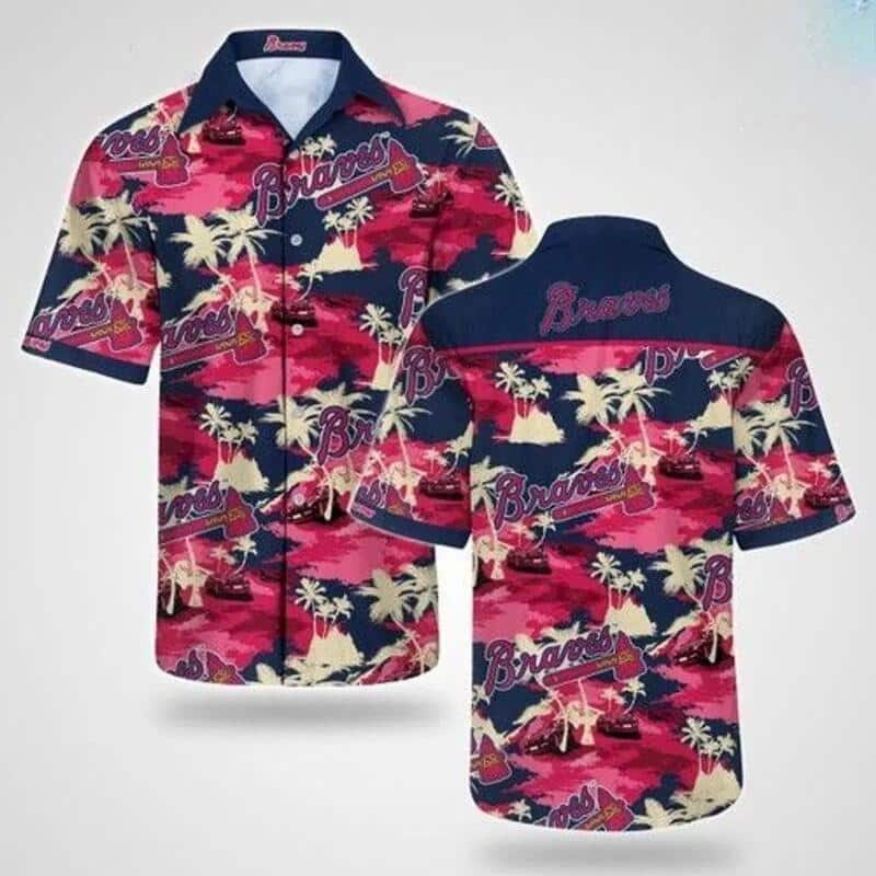 Summer Vibes Atlanta Braves Hawaiian Shirt Baseball Fans Gift