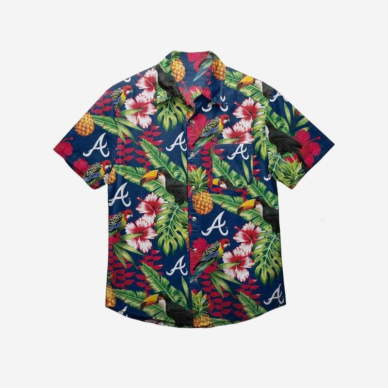 Atlanta Braves Hawaiian Shirt Tropical Pattern Beach Lovers Gift