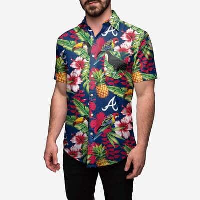 Atlanta Braves Hawaiian Shirt Tropical Pattern Beach Lovers Gift