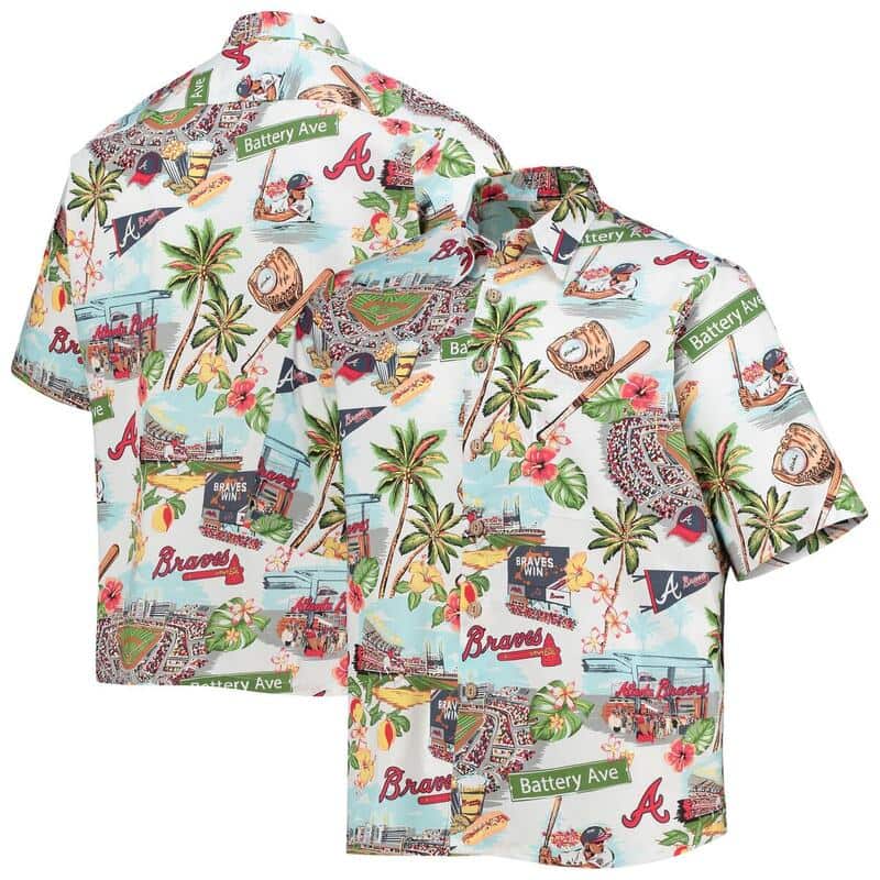 Vintage Atlanta Braves Hawaiian Shirt Sports Gift For Dad
