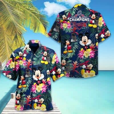 Atlanta Braves Hawaiian Shirt Disney Mickey Gift For Beach Lovers