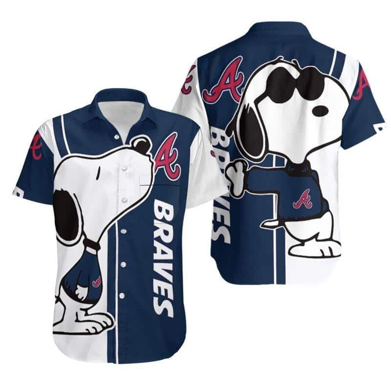 MLB Atlanta Braves Hawaiian Shirt Snoopy Practical Beach Gift