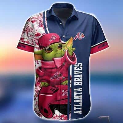 Baby Yoda Star Wars Atlanta Braves Hawaiian Shirt Gift For Baseball Coach