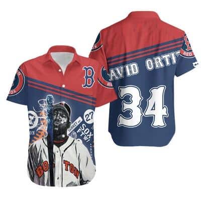 34 David Ortiz Boston Red Sox Hawaiian Shirt Gift For Baseball Fans