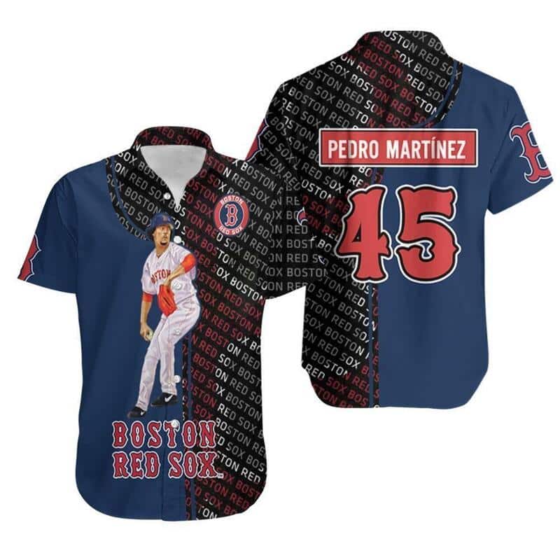 Pedro Martinez 45 Boston Red Sox Hawaiian Shirt Baseball Fans Gift
