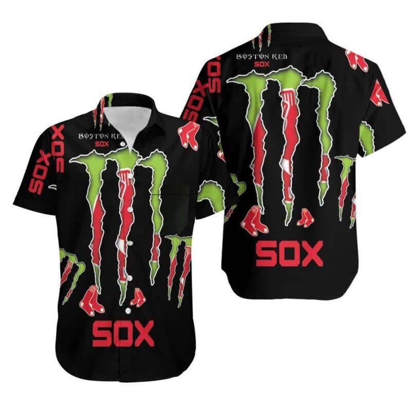 Boston Red Sox Hawaiian Shirt Monster Energy Logo