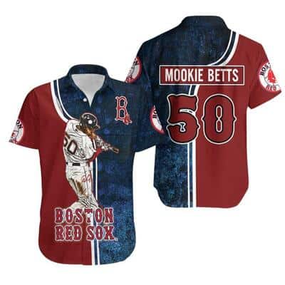 50 Mookie Betts Boston Red Sox Hawaiian Shirt Baseball Fans Gift