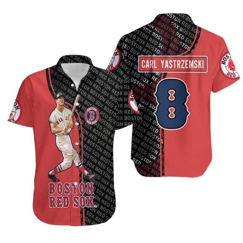 MLB Carl Yastrzemski 8 Boston Red Sox Hawaiian Shirt Baseball Fans Gift