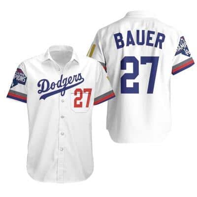 MLB Los Angeles Dodgers Hawaiian Shirt Bauer 27