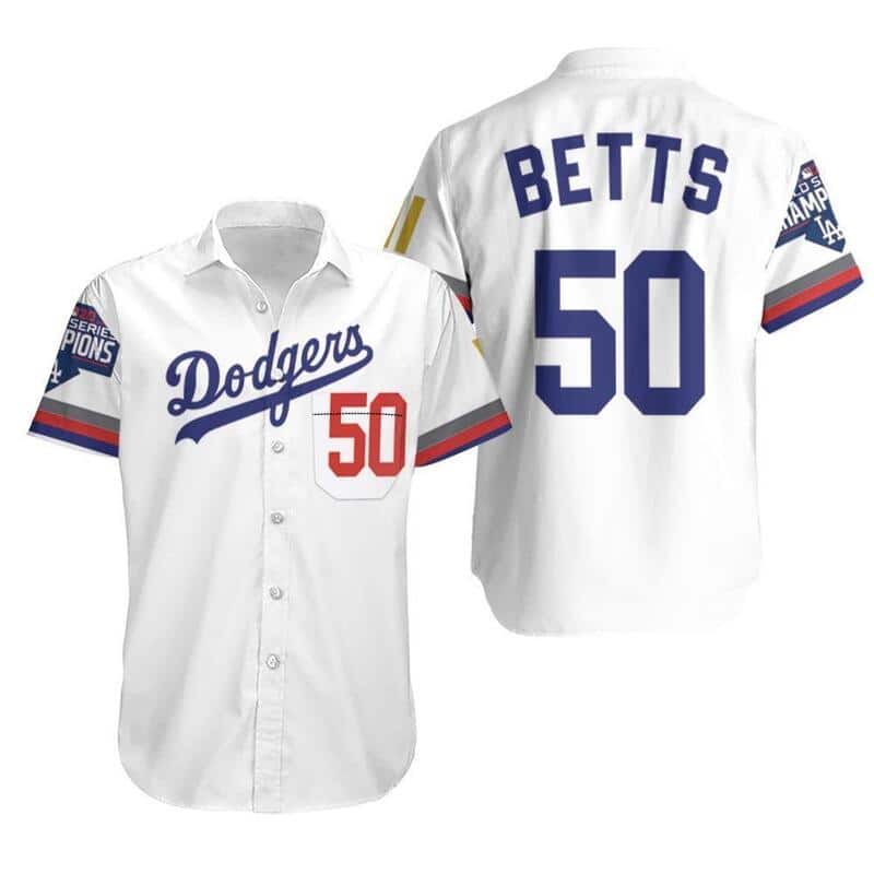 Betts 50 Los Angeles Dodgers Hawaiian Shirt Sports Gift For Dad