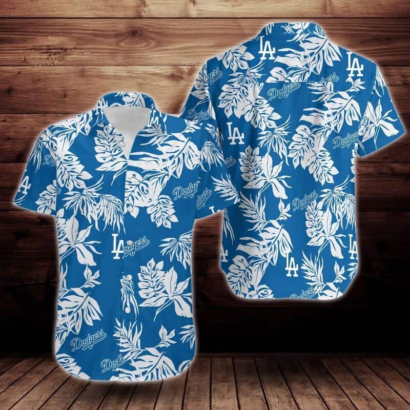 Los Angeles Dodgers Hawaiian Shirt Tropical Flower Practical Beach Gift