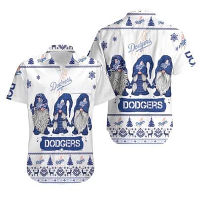 Gnomes Los Angeles Dodgers Hawaiian Shirt Christmas Gift For Baseball Lovers