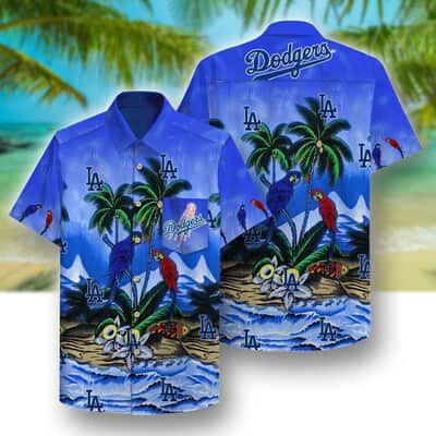 Los Angeles Dodgers Hawaiian Shirt Beach Parrots Trendy Summer Gift