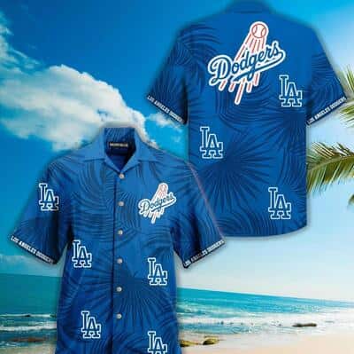 MLB Los Angeles Dodgers Hawaiian Shirt Palm Leaves Pattern All Over Print
