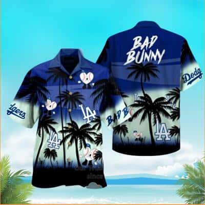 Bad Bunny Los Angeles Dodgers Hawaiian Shirt Best Beach Gift