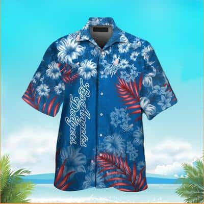 MLB Los Angeles Dodgers Hawaiian Shirt Tropical Pattern Practical Beach Gift