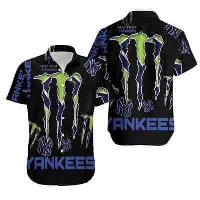 New York Yankees Hawaiian Shirt Monster Energy Logo Best Beach Gift