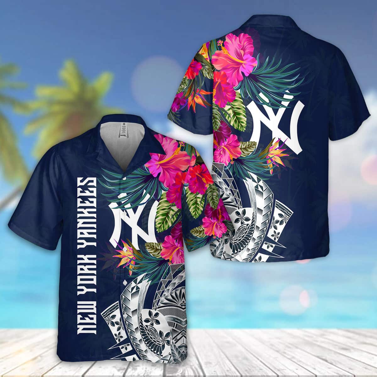 MLB New York Yankees Hawaiian Shirt Fireworks Independence Day, Yankees  Tropical Shirt