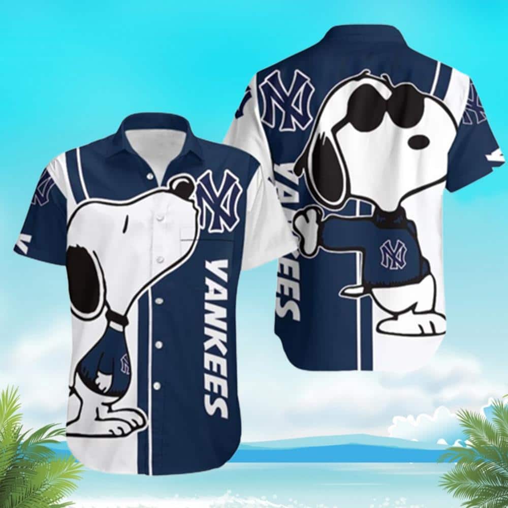 Snoopy New York Yankees Hawaiian Shirt Gift For Beach Vacation