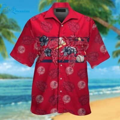 New York Yankees Hawaiian Shirt Tropical Pattern Beach Vacation Gift