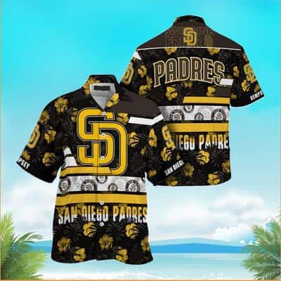 San Diego Padres Vintage Sea Island Pattern Hawaiian Shirt And