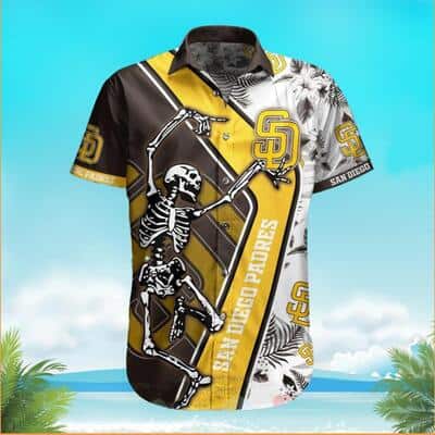 Funny Skeleton MLB San Diego Padres Hawaiian Shirt