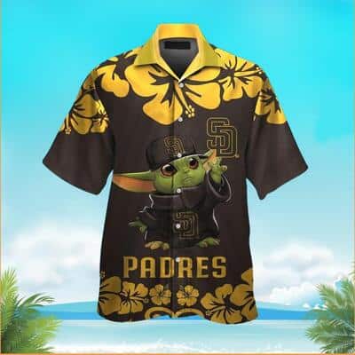 Baby Yoda Star Wars Loves San Diego Padres Hawaiian Shirt