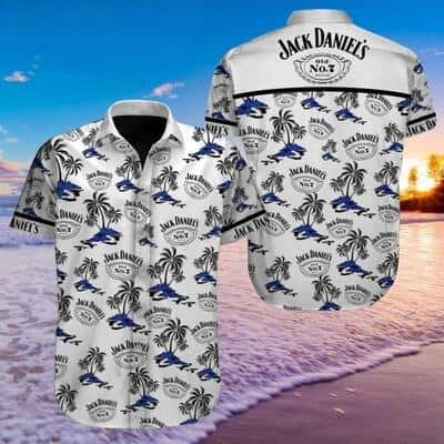 Island Pattern Jack Daniels Hawaiian Shirt Beach Gift For Whiskey Lovers