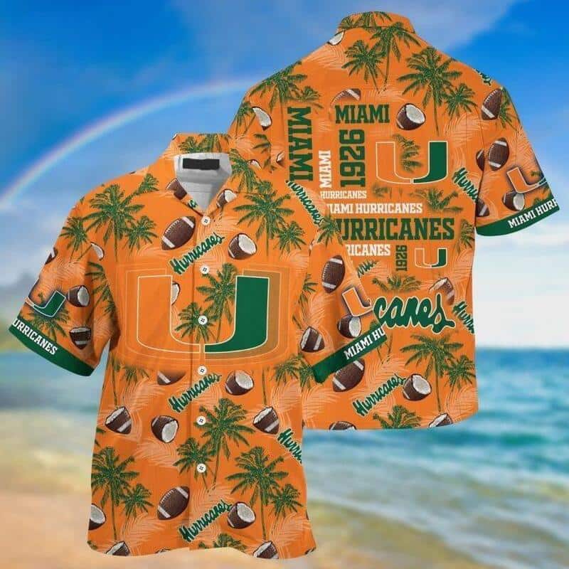 Miami Hurricanes Hawaiian Shirt Gift For College Football Fans