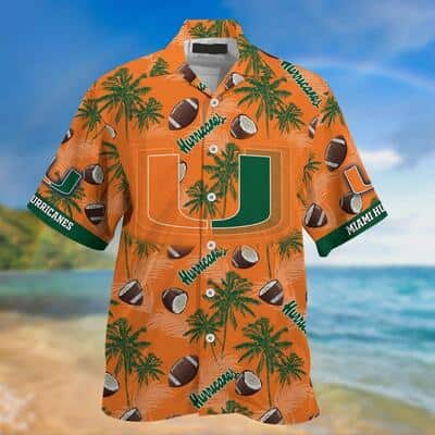 Miami Hurricanes Hawaiian Shirt Gift For College Football Fans