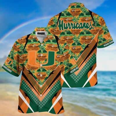 Miami Hurricanes Hawaiian Shirt Football Gift For Beach Lovers