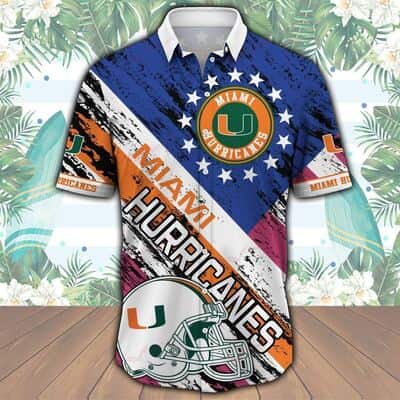 Miami Hurricanes Hawaiian Shirt Football Gift For Boyfriend