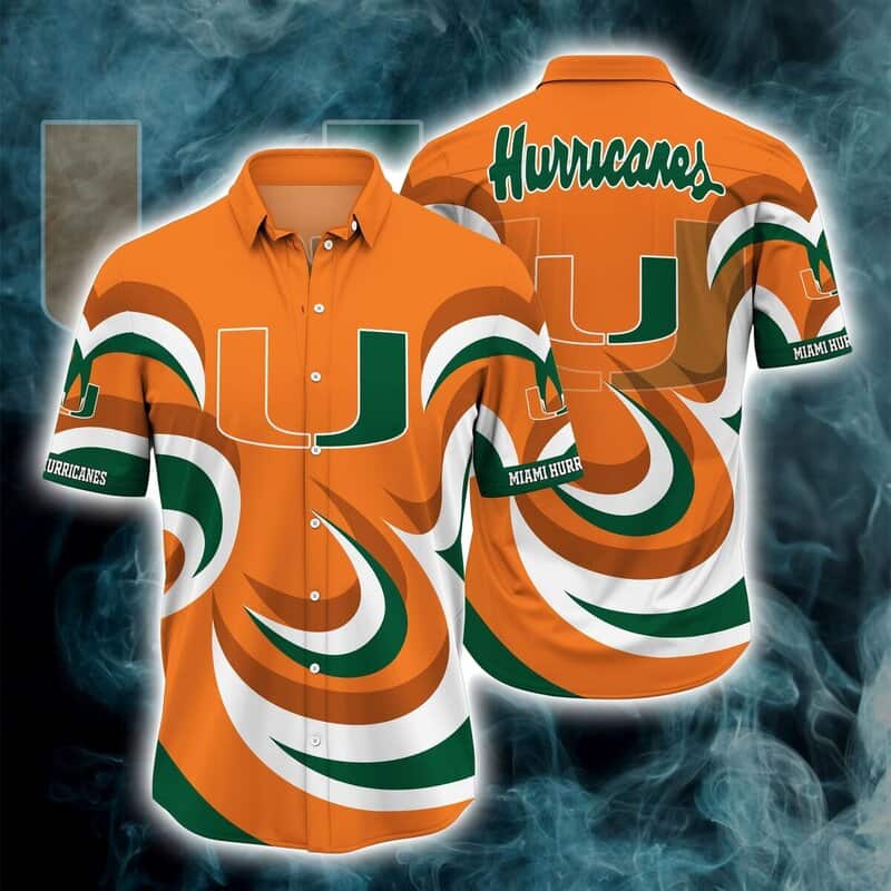 NCAA Miami Hurricanes Hawaiian Shirt Gift For Football Coach