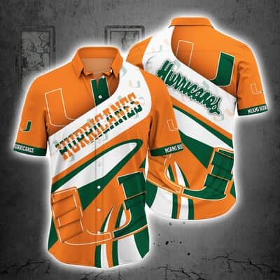 Miami Hurricanes Hawaiian Shirt Gift For Football Coach