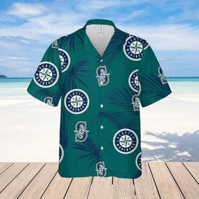 Seattle Mariners Hawaiian Shirt Palm Leaves Pattern Beach Lovers Gift