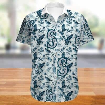 Seattle Mariners Hawaiian Shirt Tropical Bird Pattern Beach Gift For Baseball Players