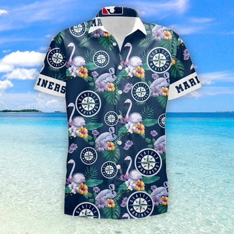 Seattle Mariners Hawaiian Shirt Tropical Pattern Beach Gift For Baseball Fans