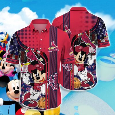 Disney Mickey Mouse St. Louis Cardinals Hawaiian Shirt Gift For Beach Vacation
