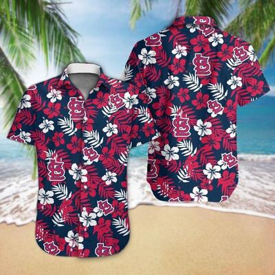 St. Louis Cardinals Hawaiian Shirt Hibiscus Flower Pattern Summer Gift For Friend