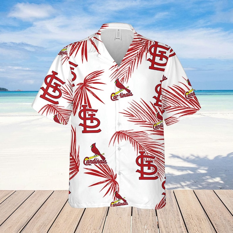 St. Louis Cardinals Hawaiian Shirt Palm Leaves Pattern All Over Print