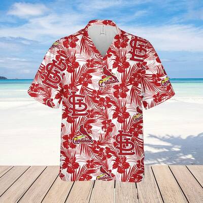 St. Louis Cardinals Hawaiian Shirt Tropical Flower Pattern Beach Gift For Friend