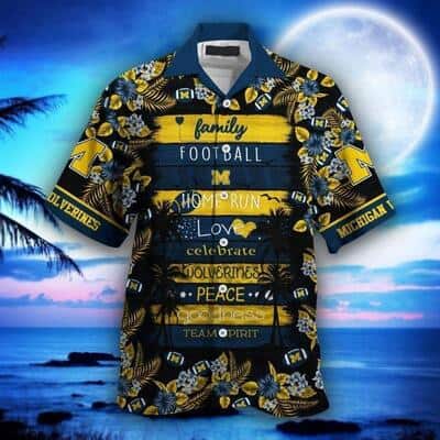 Michigan Wolverines Hawaiian Shirt Gift For College Football Fans