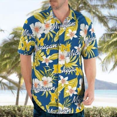 Michigan Wolverines Hawaiian Shirt Birthday Gift For Beach Lovers