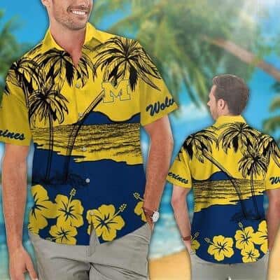 NCAA Michigan Wolverines Hawaiian Shirt Beach Gift For Friend