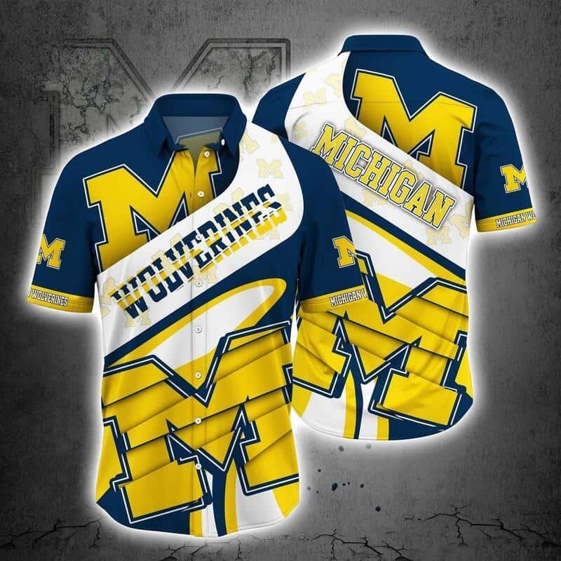 Michigan Wolverines Hawaiian Shirt Father's Day Gift For Beach Vacation