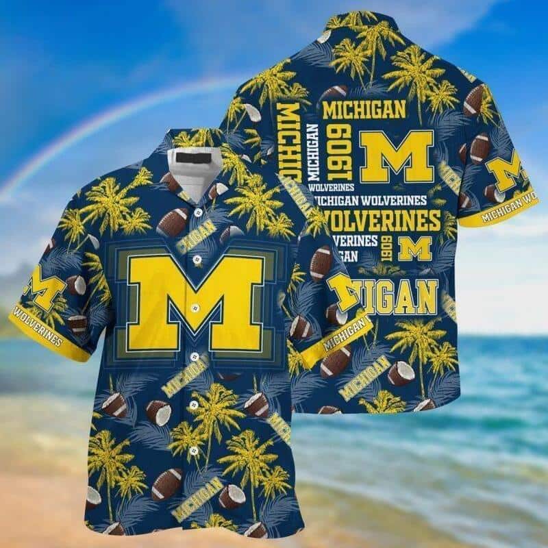 NCAA Michigan Wolverines Hawaiian Shirt Summer Beach Gift