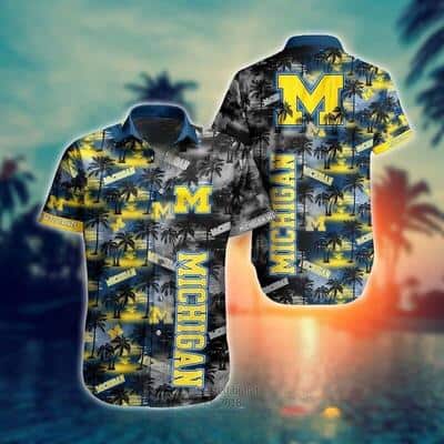 Michigan Wolverines Hawaiian Shirt Beach Pattern Summer Gift For Friend