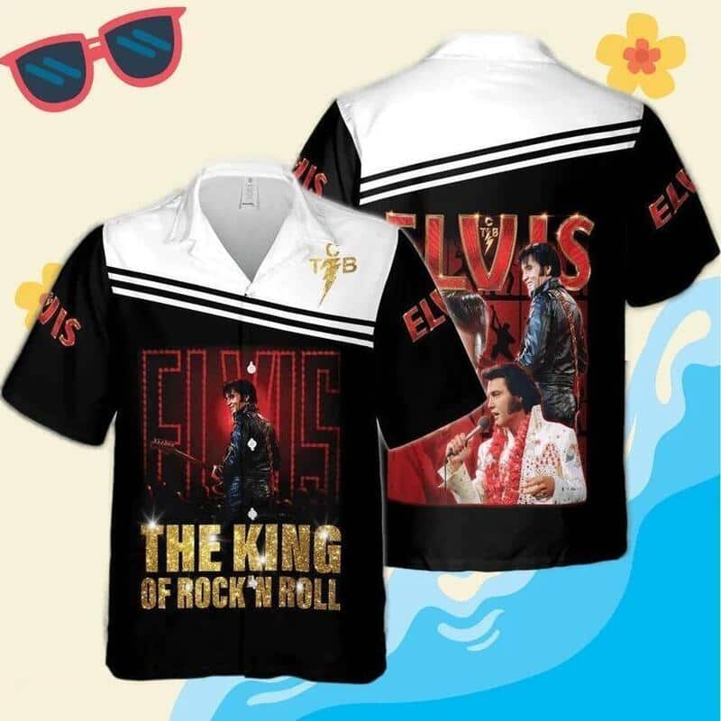 Elvis Presley King Of Rock And Roll Hawaiian Shirt For Rock Fans