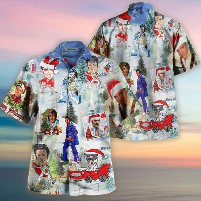 Elvis Presley Hawaiian Shirt Christmas Gift For Rock And Roll Lovers
